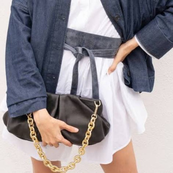 Leather Wrap Navy Belt, One Rise Fits Most - Picture 3 of 5